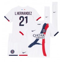 Dres Paris Saint-Germain Lucas Hernandez #21 Preč pre deti 2024-25 Krátky Rukáv (+ trenírky)